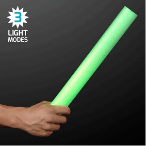 Green LED Foam Light Stick 16" Cheer Sticks - BLANK