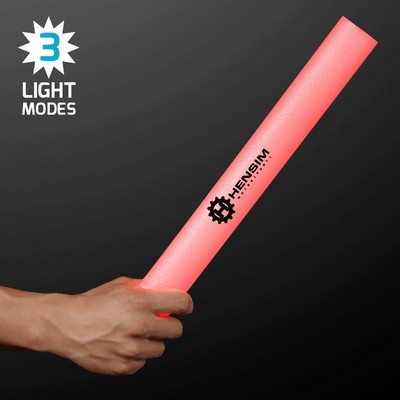Red LED Foam Glow Sticks 16" Cheer Sticks - PRINTED